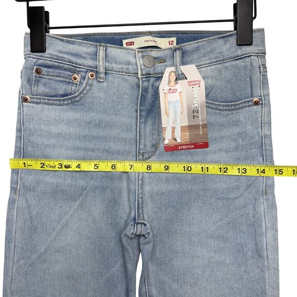 LEVI'S Big Girls 726 High Rise Flare Jeans Size 12 - Picture 6 of 9